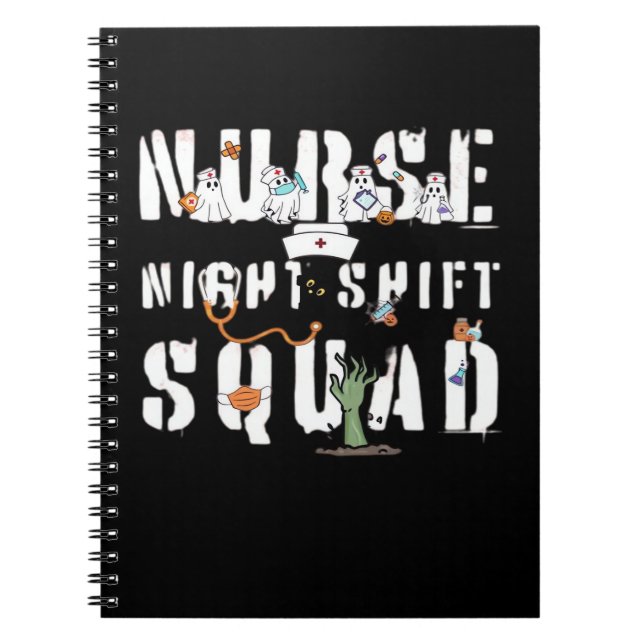Carnet Nurse Night Shift Halloween Squad Classic T-Shirt (Devant)