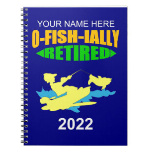 Carnet O poisson à la retraite jouer aux cartes