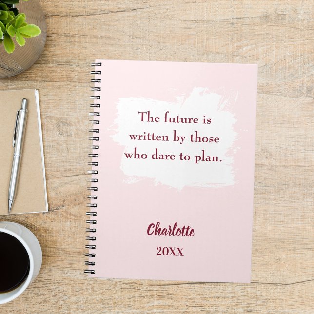 Carnet Objectifs de citation inspirante rose vierge (Créateur téléchargé)