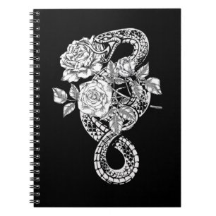 Carnet Occulte Serpent Rose Wicca Goth Witchcraft