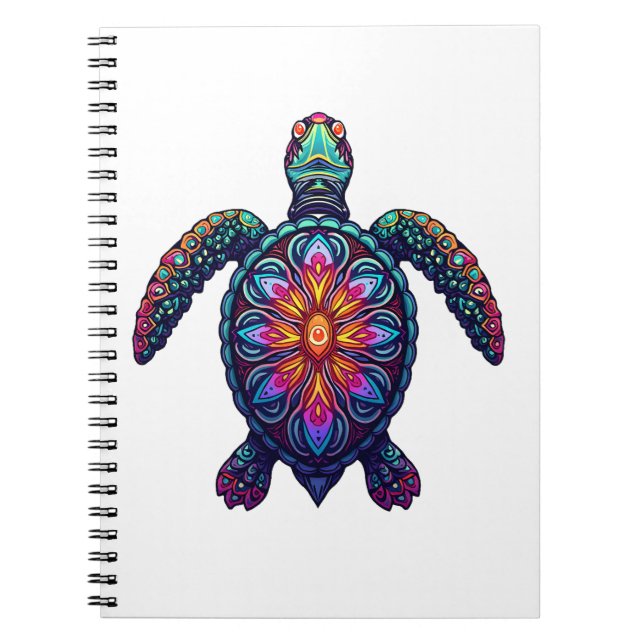 Carnet Océan Animal Tie Dye Tribal Mer Animal Maori Turtl (Devant)