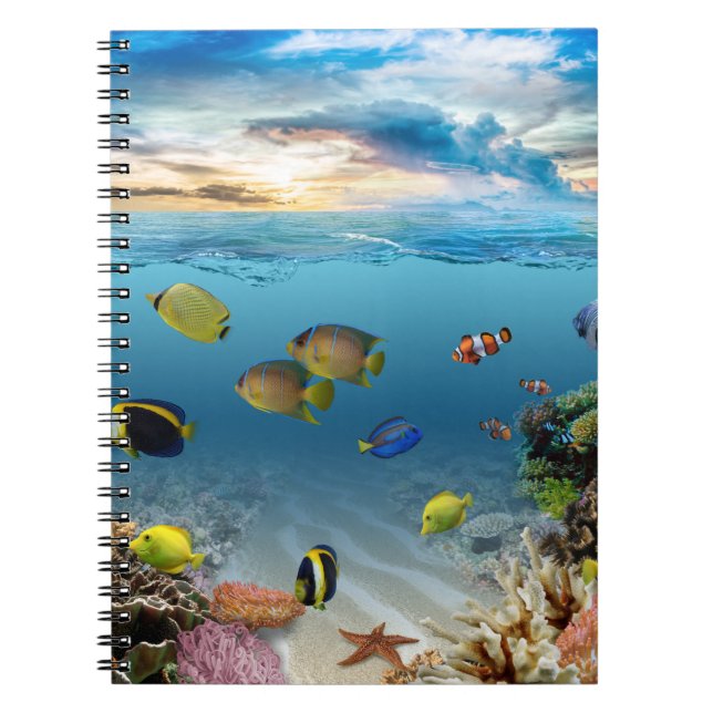 Carnet Océan Corail Reef Poisson tropical (Devant)