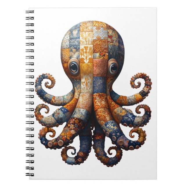 Carnet Octopus en Patchwork (Devant)