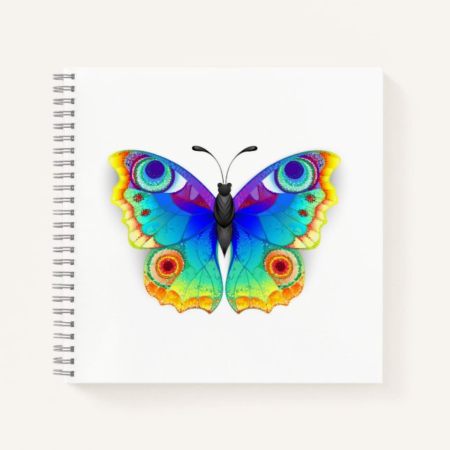 Carnet Oeil de paon arc-en-ciel (Devant)