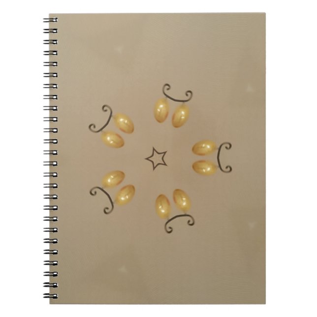 Carnet Oeuf Jaune Doré Motif OEufs de Pâques Beige rustiq (Devant)