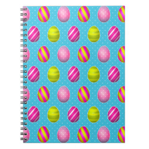 Carnet Oeufs de pâques colorés sur l'arrière - plan de
