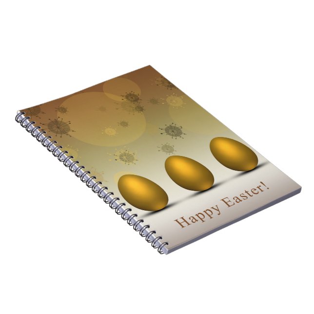 Carnet Oeufs de Pâques dorés modernes (Côté Droit)