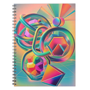 Carnet OEuvre abstraite colorée et fantaisiste