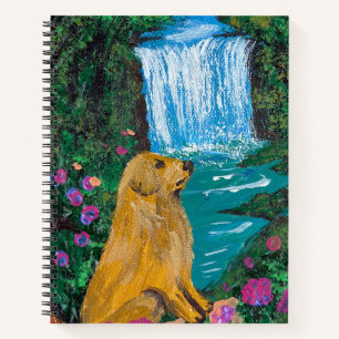Carnet     Œuvre d'art artisanale – Chien près de la casc