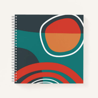Carnet Œuvre d'art bohème soleil et arc-en-ciel