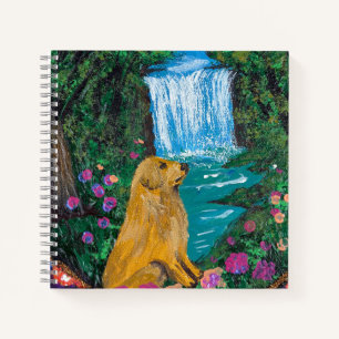 Carnet Œuvre d'art faite main – Chien près de la casc