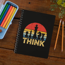 Oeuvre vintage d'échecs Sunset - Inspirer "Think"