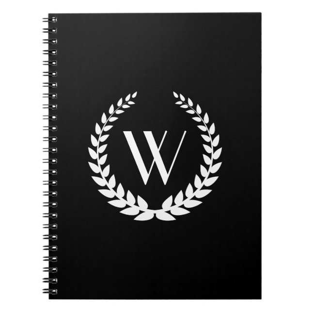 Carnet Office élégant Monogramme personnalisé (Devant)