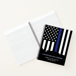 Carnet Officier de police de la ligne bleue mince Cadeaux