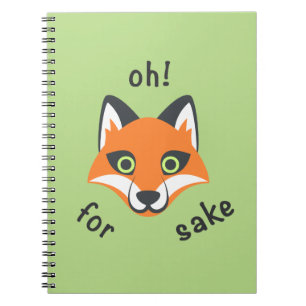 Carnet Oh! Pour Fox Sake phrase dessin animé Emoji