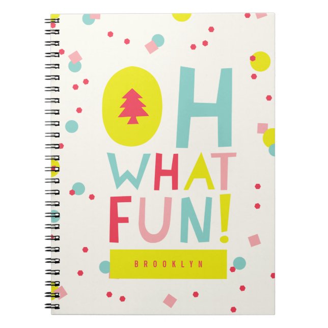 Carnet Oh Quel Amusant sapin de Noël Points Confetti colo (Devant)