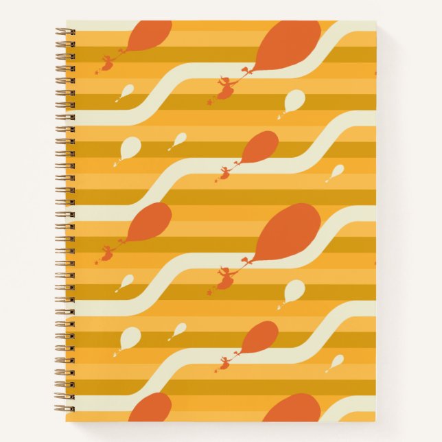 Carnet Oh, The Places You'll Go ! Motif Ballon Rétro (Devant)