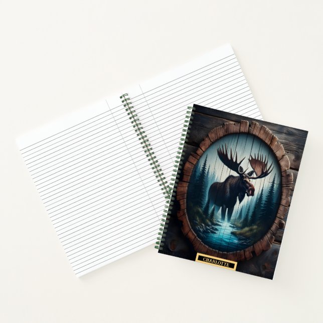 Carnet Oie majestueuse près d'un ruisseau forestier serei (Intérieur)