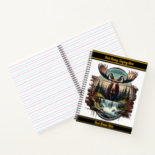 Carnet Oie majestueuse près d'une cascade sereine à l'aub