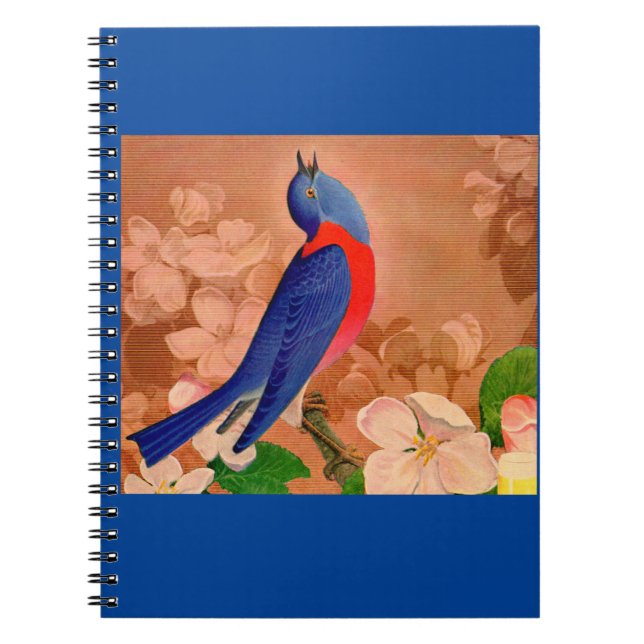 Carnet oiseau bleu du bonheur (Devant)