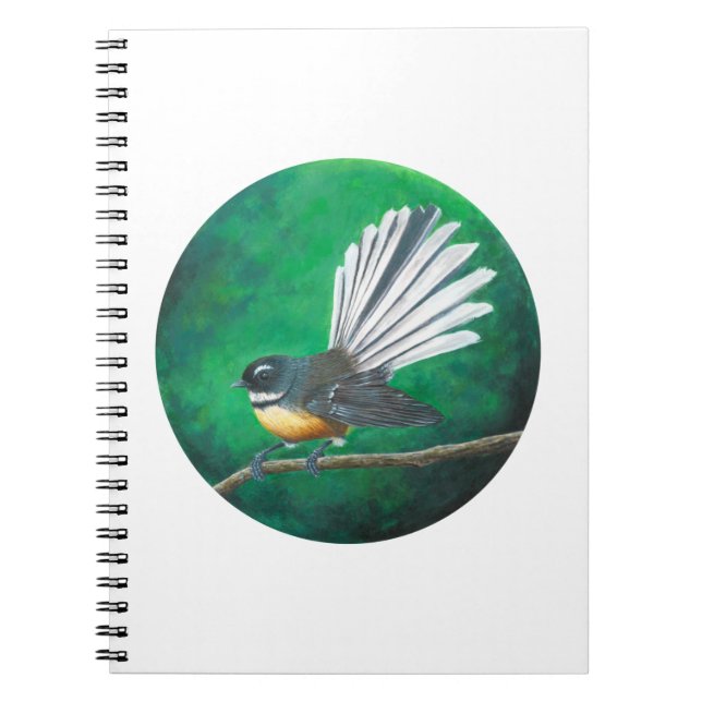 Carnet Oiseau de la Nouvelle-Zélande (piwakawaka) - Carne (Devant)