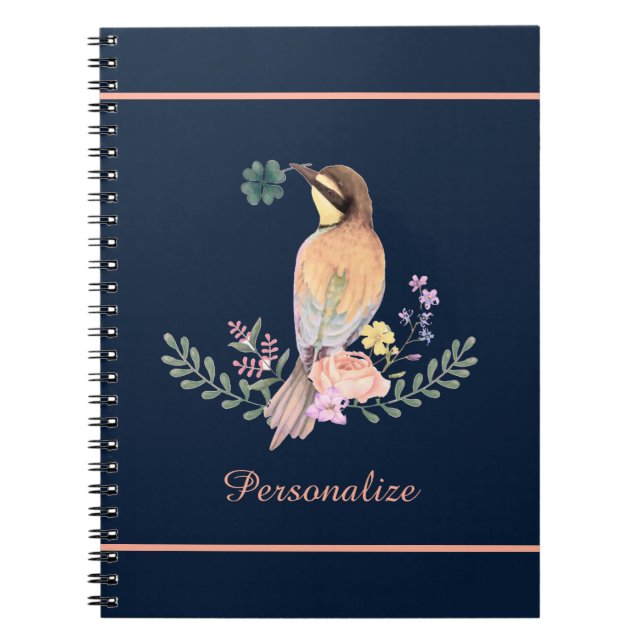 Carnet Oiseau pastel  (Devant)