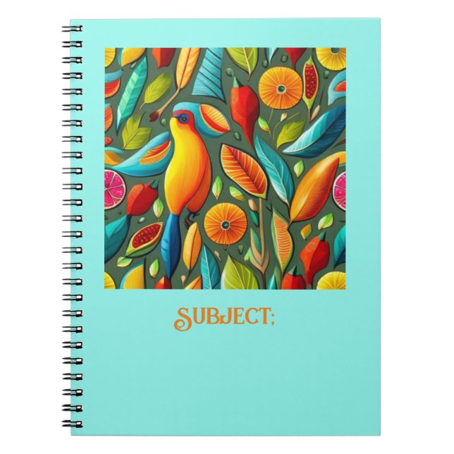 Carnet oiseau tropical (Devant)