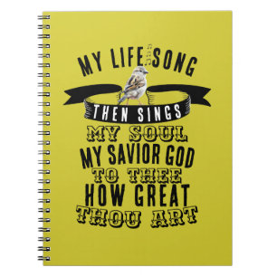 Carnet Oiseaux chantant Comme Tu Es Grand Mustard Jaune