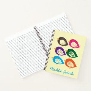 Carnet Oiseaux colorés et excentriques mignons