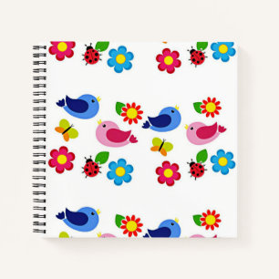 Carnet Oiseaux et fleurs printemps