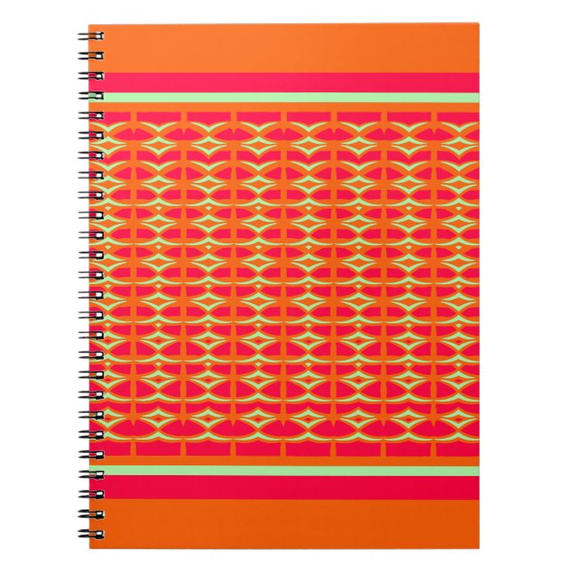 Carnet Oiseaux minimalistes sur grille (Devant)
