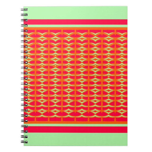 Carnet Oiseaux minimalistes sur grille (Devant)