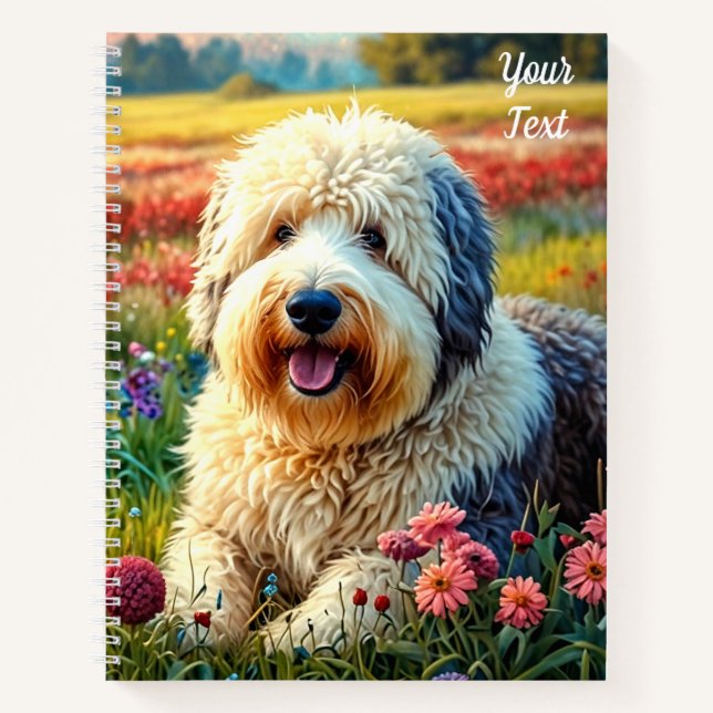 Carnet Old English Sheepdog (Devant)