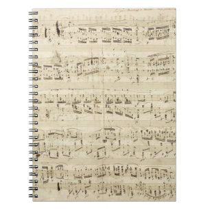 Carnet Old Music Notes - Chopin Music Sheet
