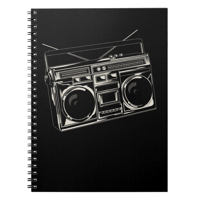 Carnet Old Music Radio Vintage Hip hop basse (Devant)