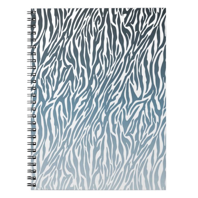 Carnet Ombre d'impression Wild Blue Zebra (Devant)