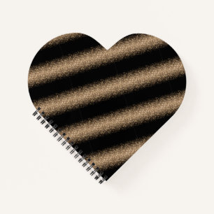 Carnet Ombre Pailleté Noir & Or Élégant