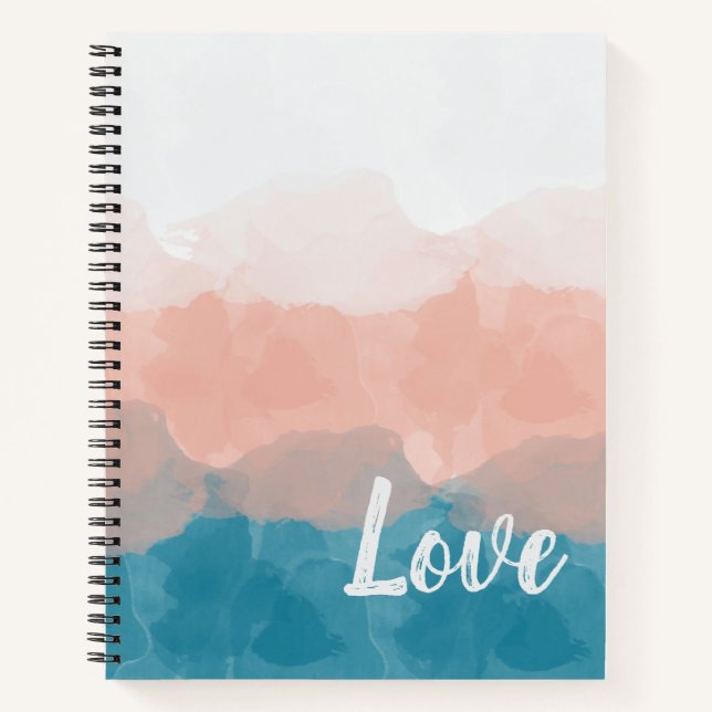 Carnet Ombre rose et bleu amour dégradant (Devant)