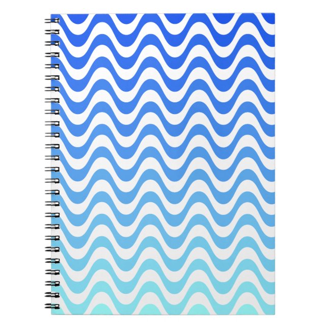 Carnet Ondes bleues dégradantes (Devant)