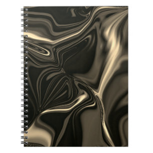 Carnet Ondulations en bronze sur arrière - plan beige bru