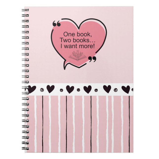 Carnet One Book, Two Books... I Want More! (Devant)