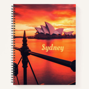 Carnet Opéra de Sydney Australie Orange Sky
