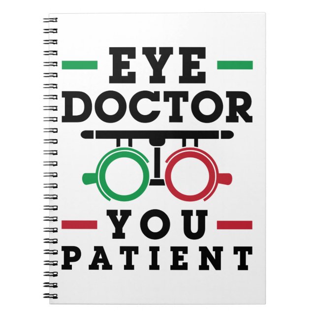 Carnet Optométriste Optométrie OEil docteur vous patient (Devant)