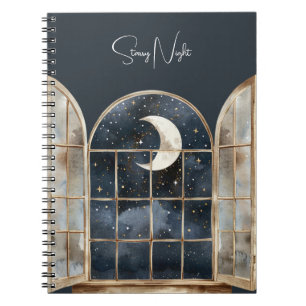 Carnet Or Bleu Étoiles Argent