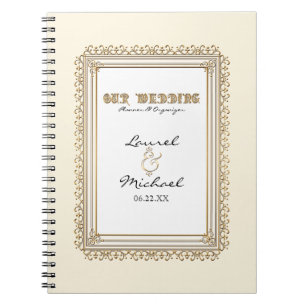 Carnet Or et wedding planner élégant formel classique de