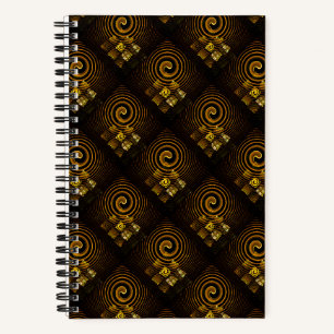 Carnet Or Moderne Bohème Élégant Motif d'Art Abstrait #50