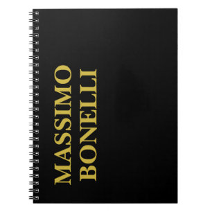 Carnet Or Moderne Minimaliste Élégant Votre Nom