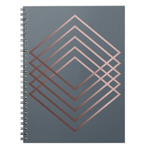 Carnet or rose de faux minimal moderne élégant