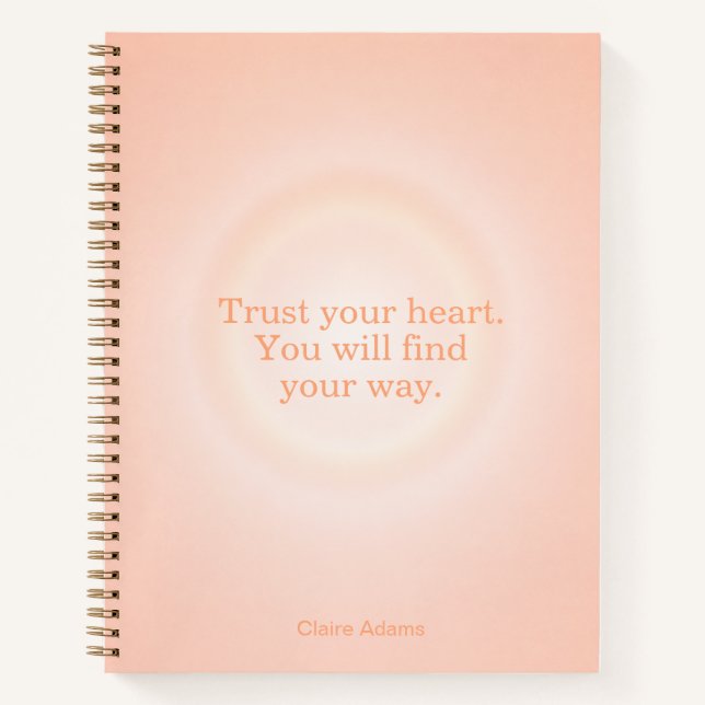 Carnet Orange Aura Message Notebook (Devant)
