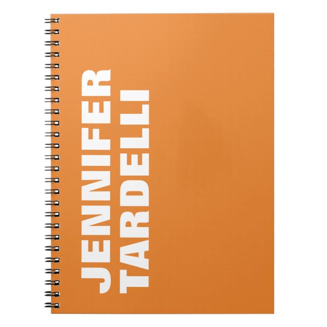 Carnet Orange Bold minimaliste moderne élégant profession (Devant)